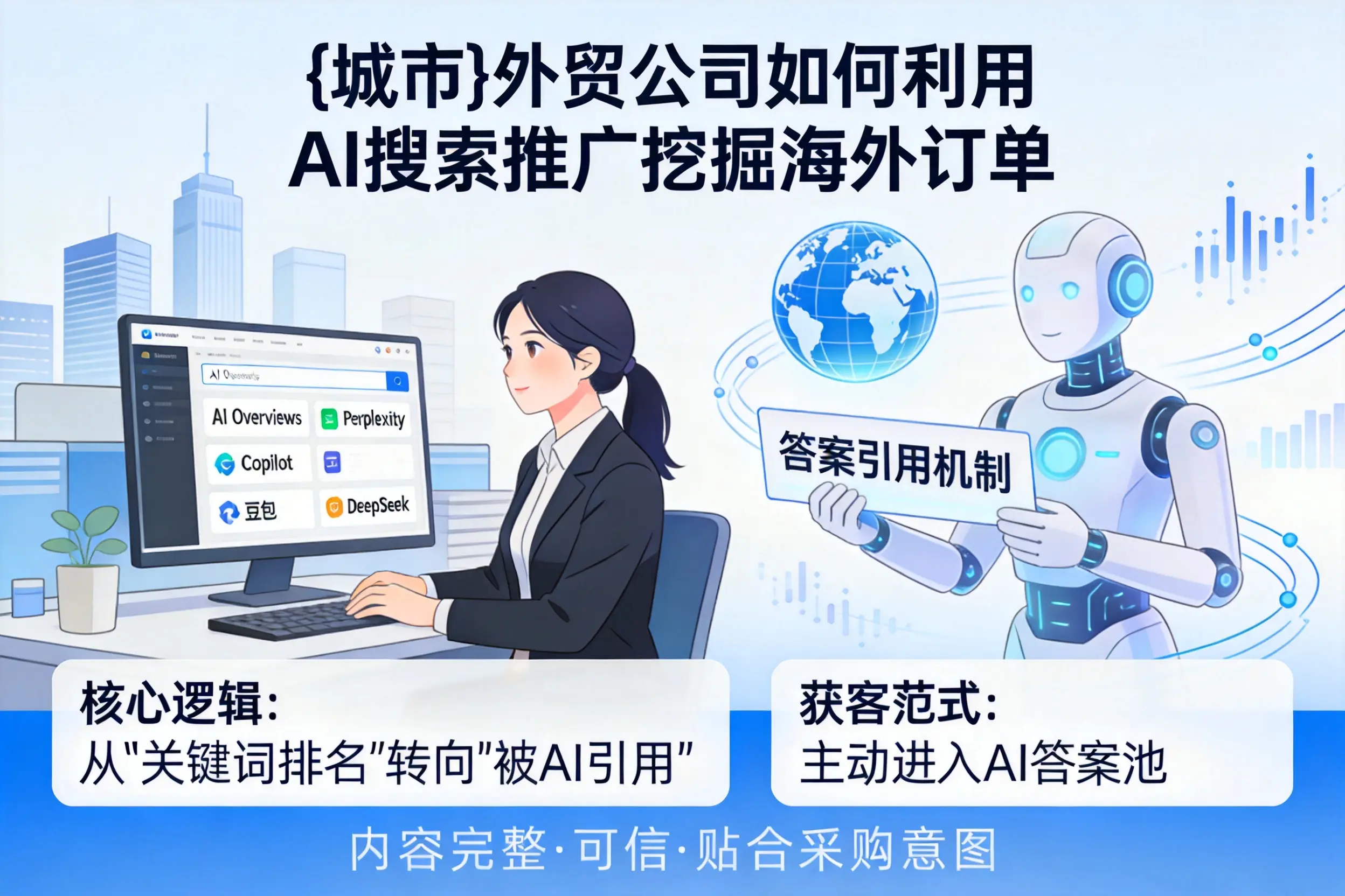 来宾外贸公司如何利用AI搜索推广挖掘海外订单