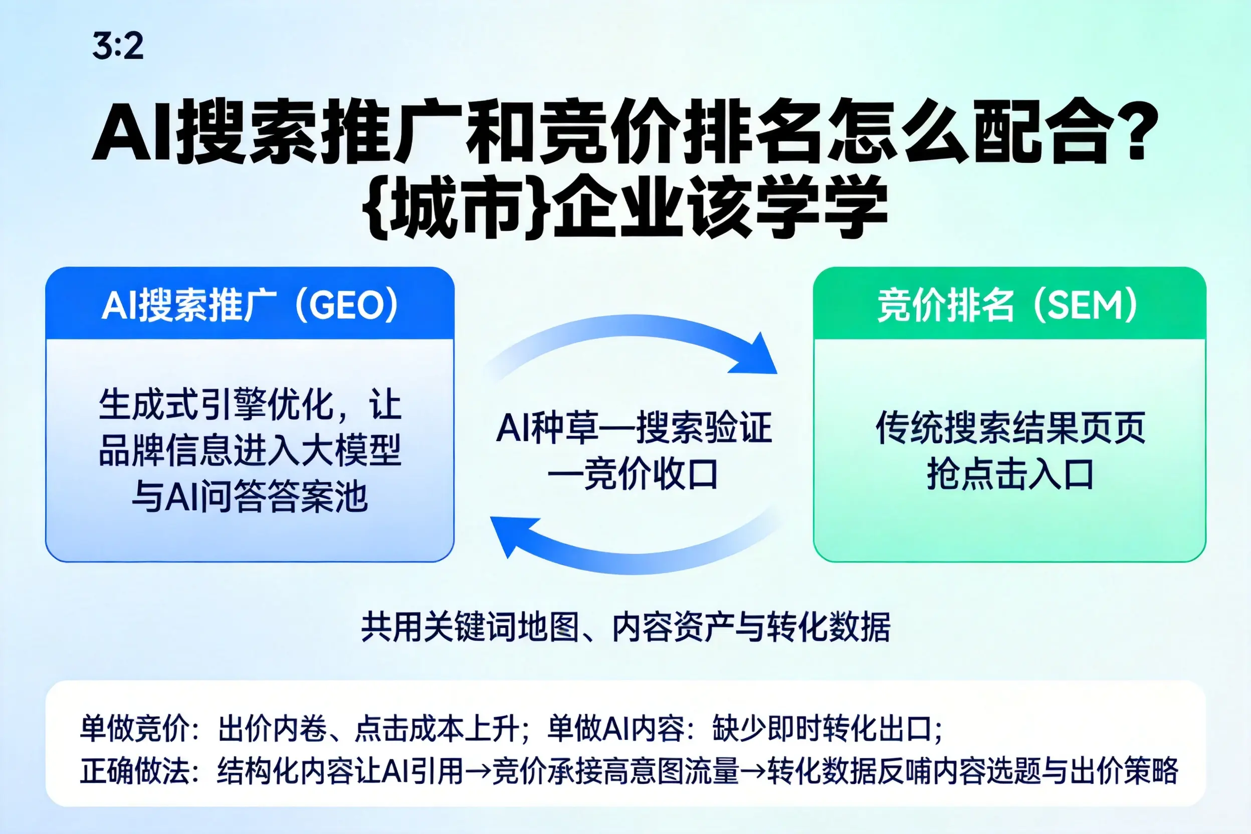 AI搜索推广和竞价排名怎么配合？来宾企业该学学