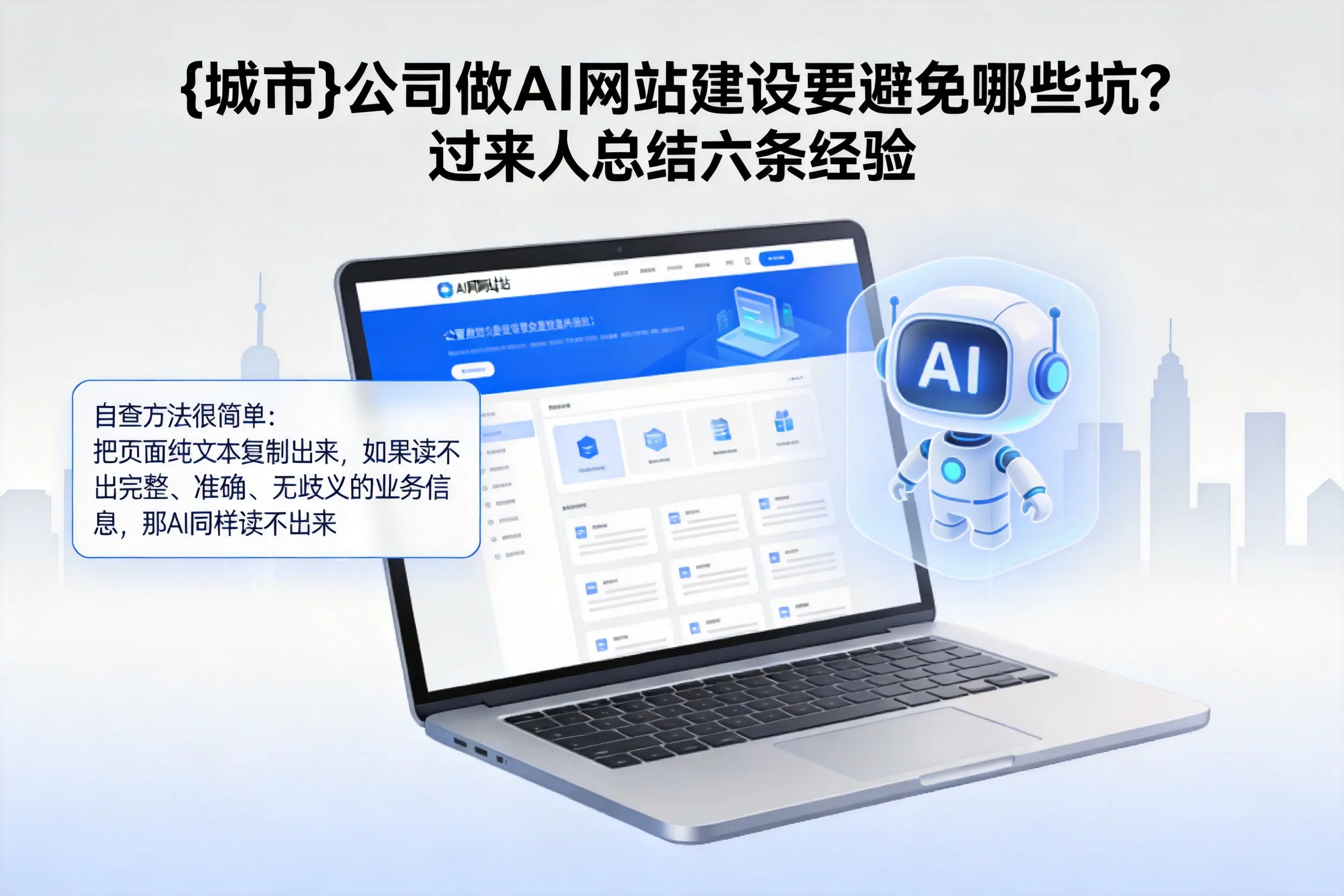 来宾公司做AI网站建设要避免哪些坑?过来人总结六条经验