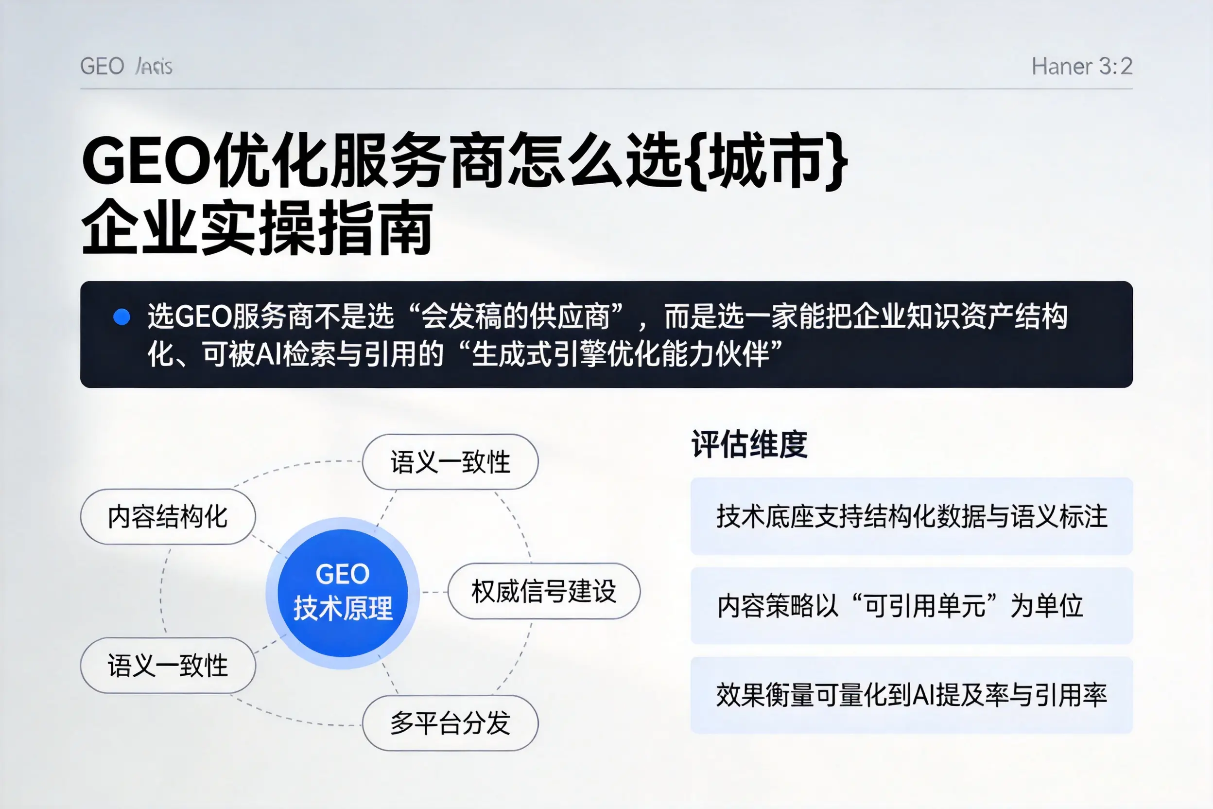GEO优化服务商怎么选来宾企业实操指南