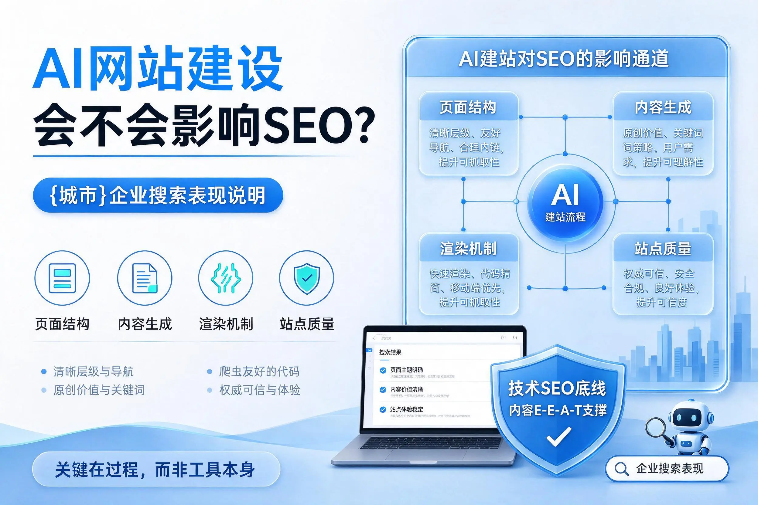 AI网站建设会不会影响SEO?来宾企业搜索表现说明