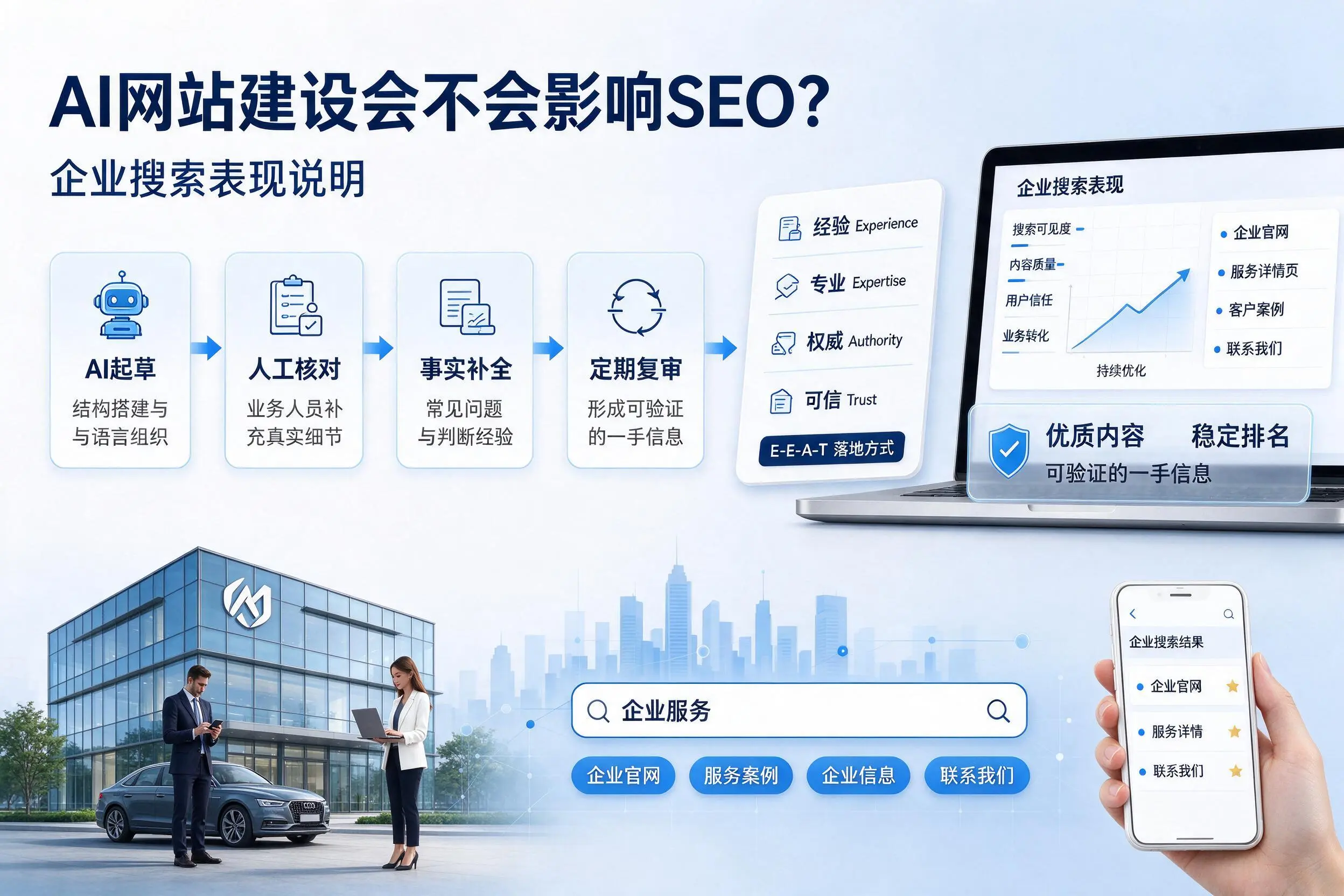 AI网站建设会不会影响SEO?来宾企业搜索表现说明