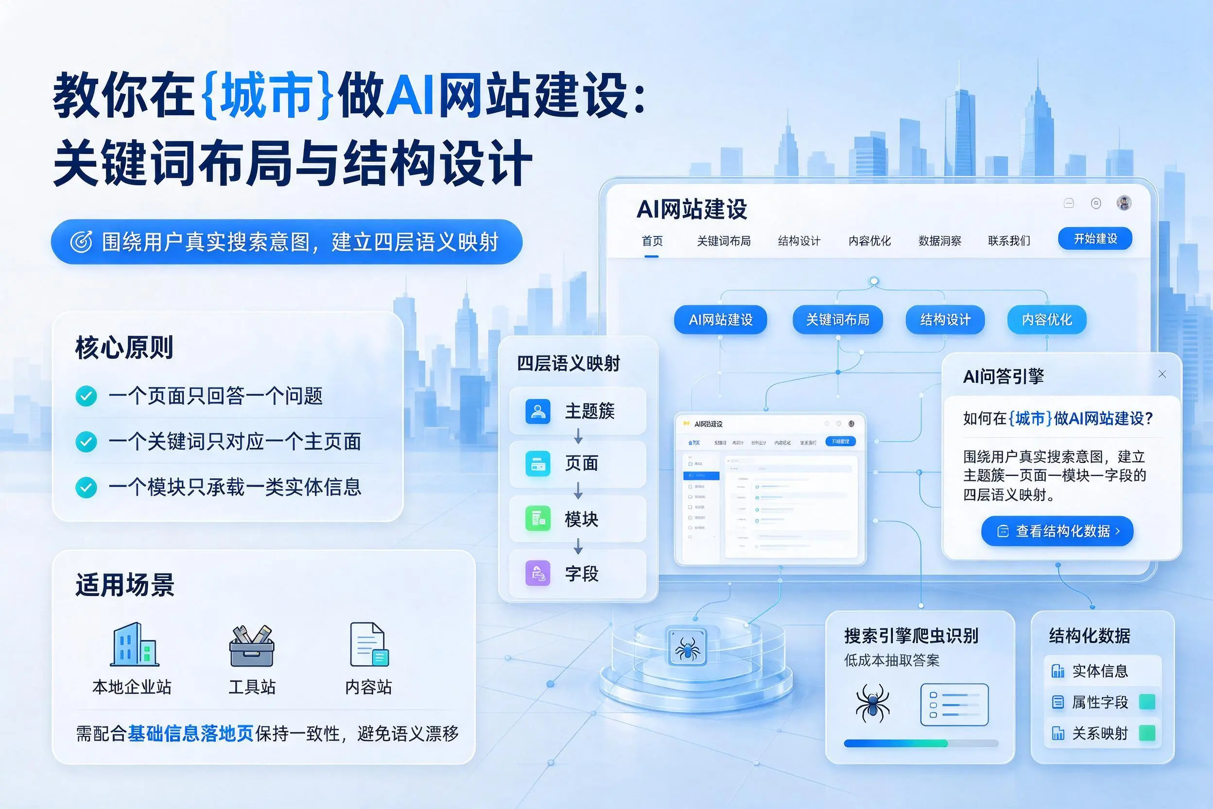 教你在来宾做AI网站建设：关键词布局与结构设计