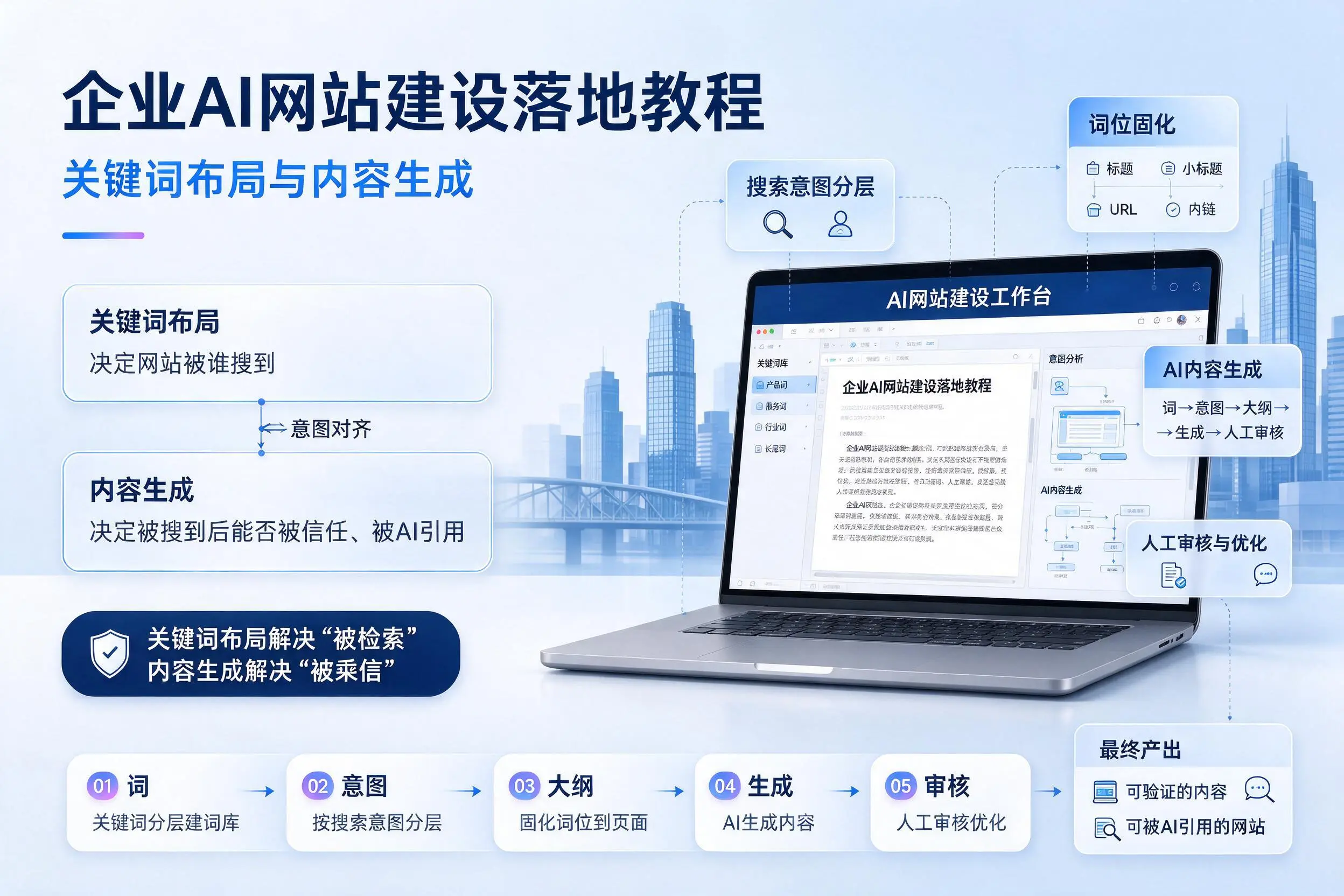 来宾企业AI网站建设落地教程:关键词布局与内容生成